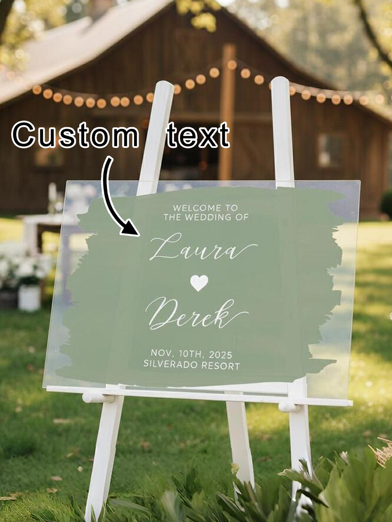 Personalized Acrylic Wedding Welcome Sign